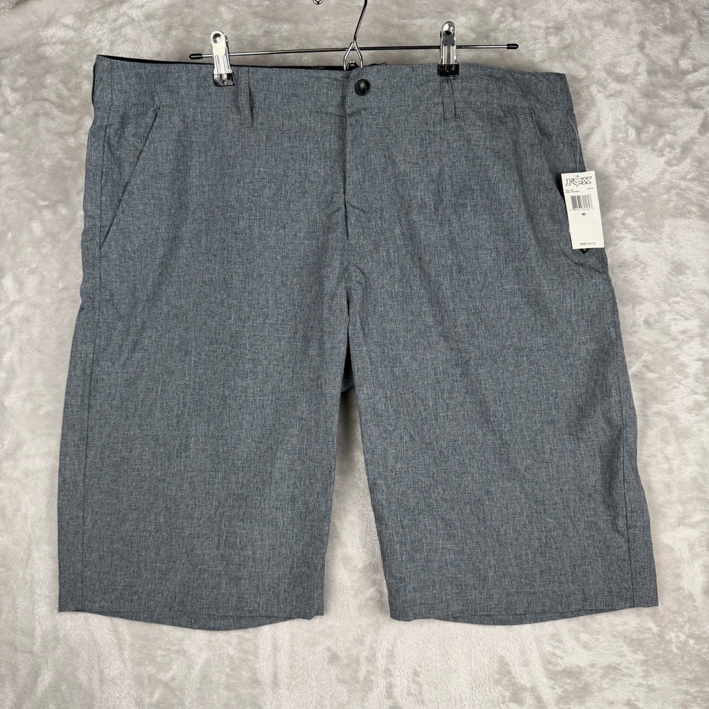 Fox Racing Mens Hybrid Shorts Heather Grey Quick Dry Boardshorts Size 40 new